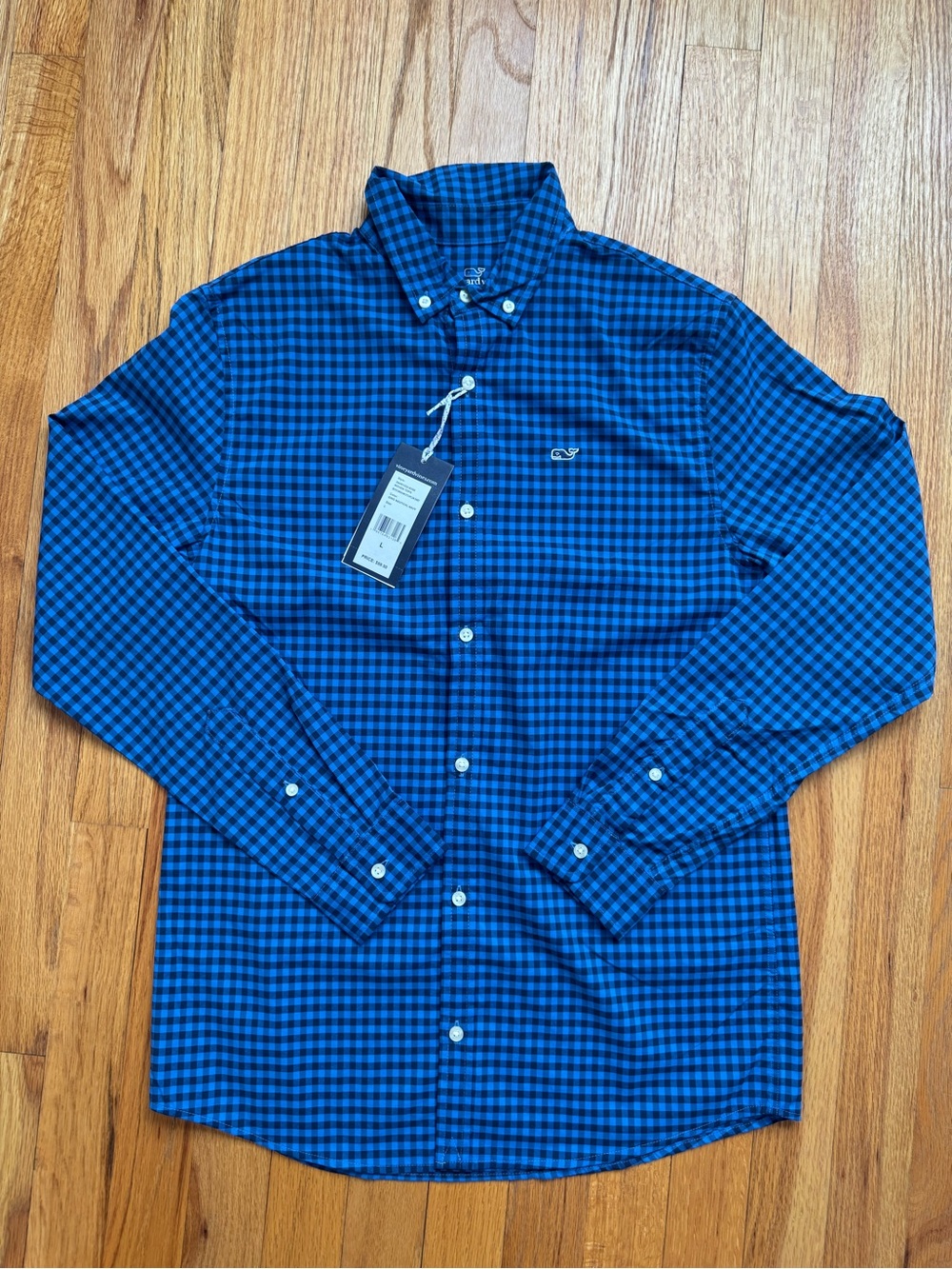 Vineyard Vines Boys Blue Check Button-Down Shirt